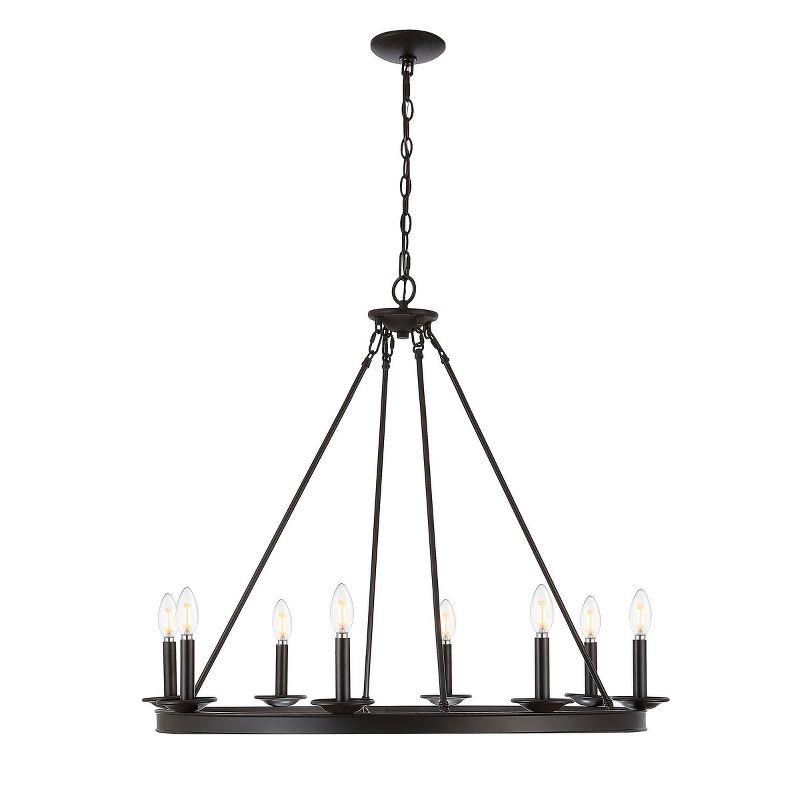 Natal 8 - Light Dimmable Wagon Wheel Chandelier