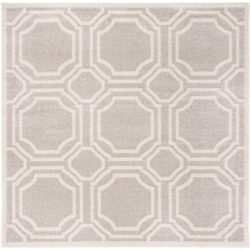 Amherst AMT411 Power Loomed Area Rug - Light Grey/Ivory - 7'x7' - Safavieh.