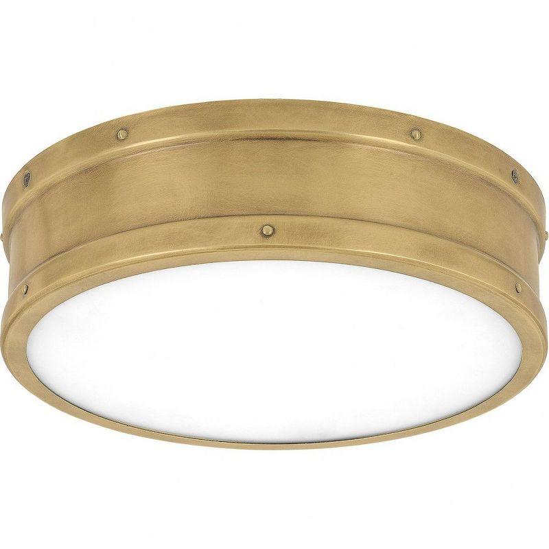 Quoizel Lighting Ahoy 1 - Light Flush Mount in  Weathered Brass