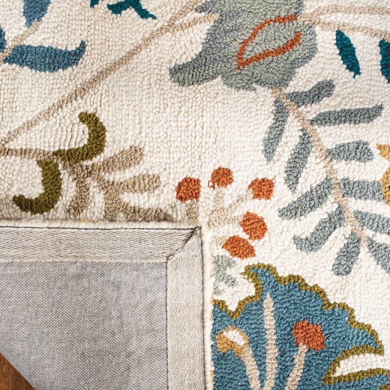 Blossom BLM975 Hand Tufted Indoor Area Rug - Ivory/Blue - 5'x8' - Safavieh