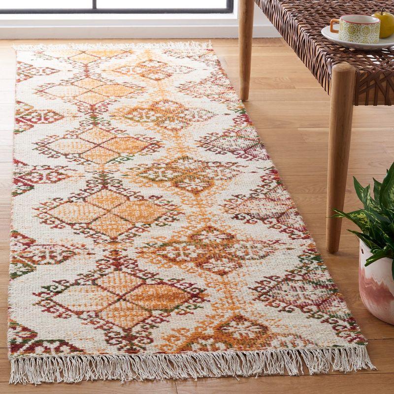 Kilim KLM727 Hand Woven Runner Rug - Ivory/Gold - 2'3"x7' - Safavieh.