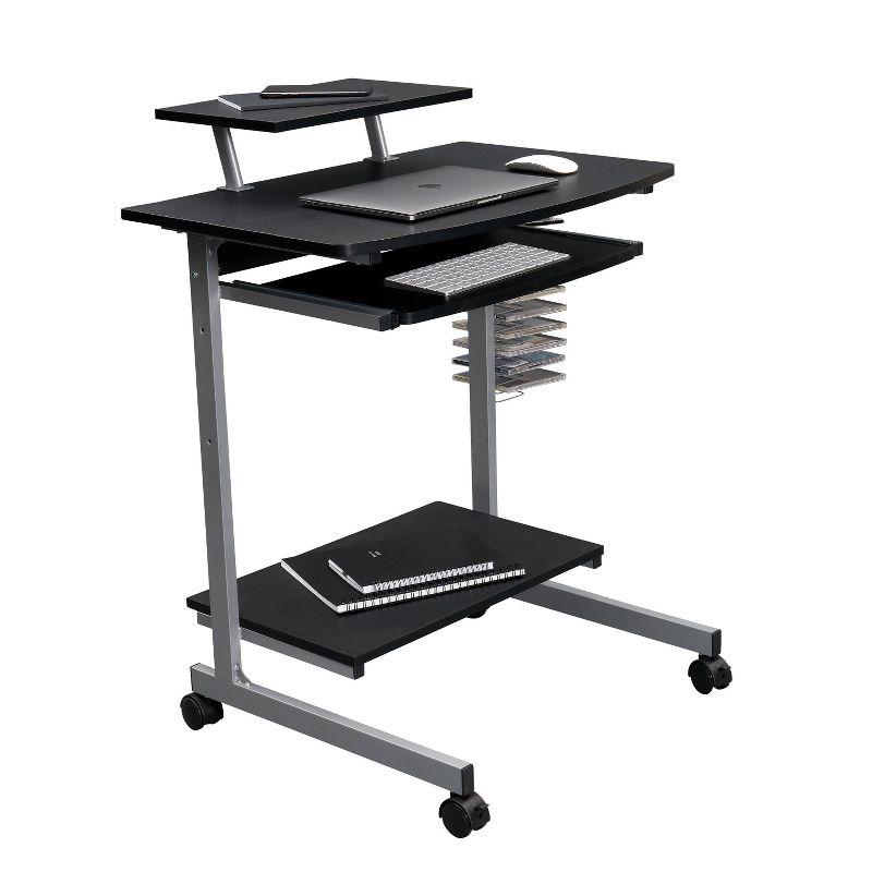 Techni Mobili Solid Wood Top Metal Base Standing Desk