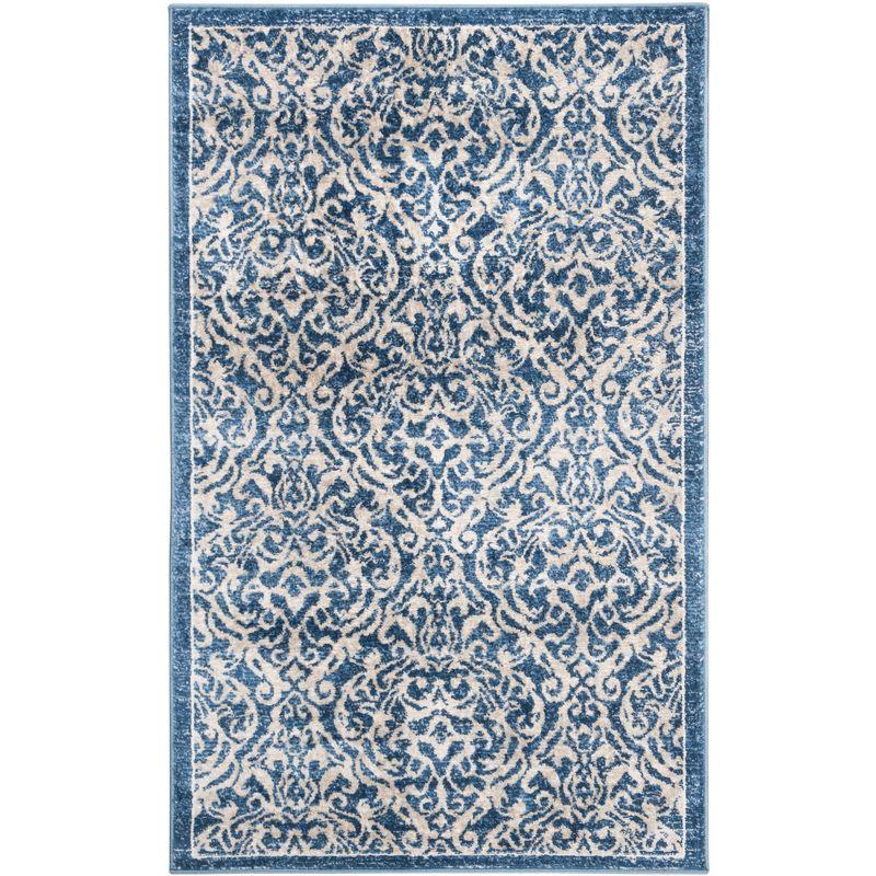 Brentwood BNT810 Power Loomed Indoor Accent Rug - Navy/Creme - 3'x5' - Safavieh