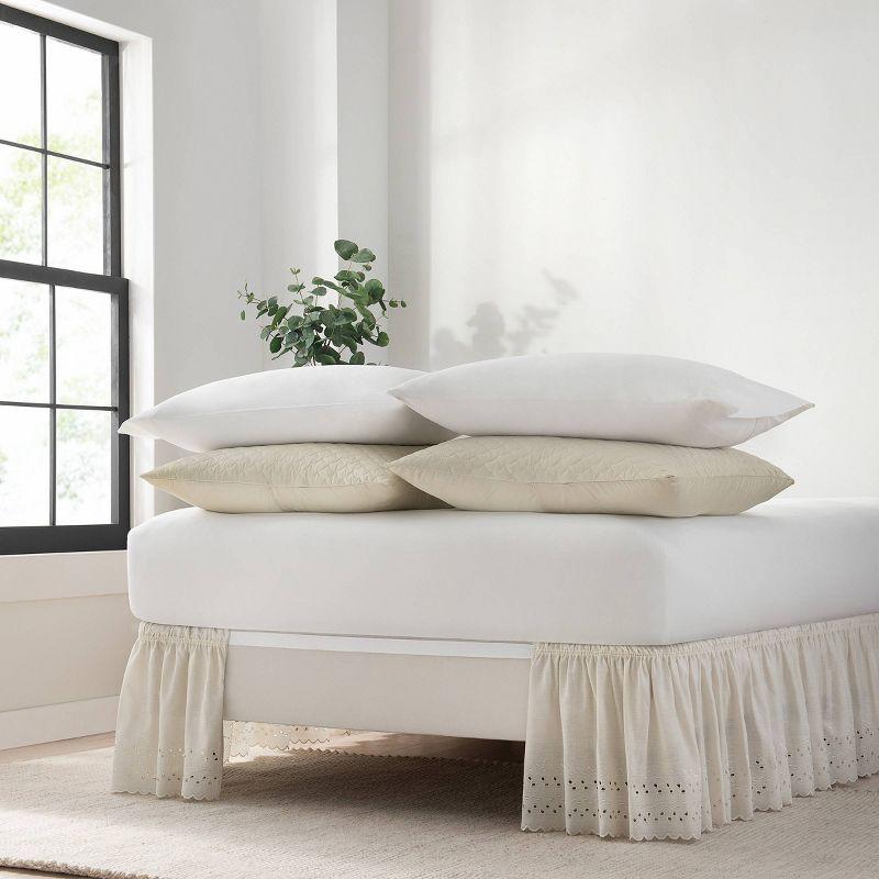 Wrap Around Eyelet Ruffled Bed Skirt - EasyFit™