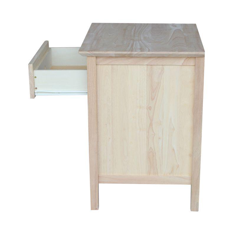 Light Wood 1-Drawer Nightstand with Tapered Legs