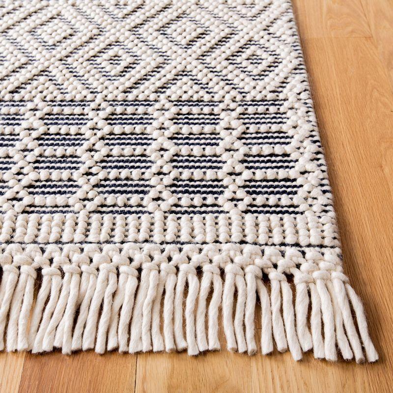 Natura NAT852 Hand Loomed Area Rug - Ivory/Navy - 8'x8' - Safavieh.