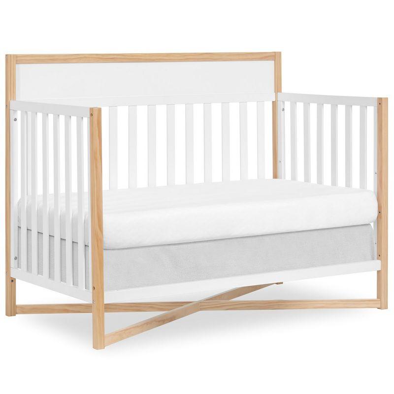 Dream On Me Owen 5-in-1 Convertible Crib, Vintage White Oak