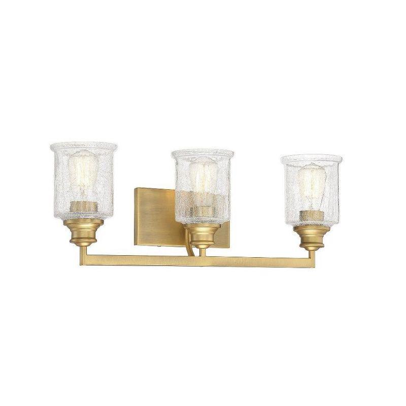 Savoy House Hampton 3 - Light Vanity in  Warm Brass