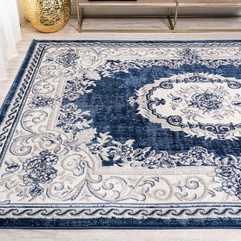 Rosalia Cottage Medallion Indoor Area Rug - JONATHAN Y