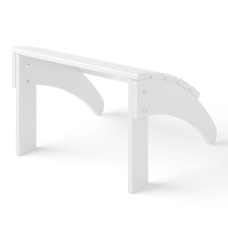 WestinTrends All-Weather Outdoor Patio Poly Adirondack Ottoman Footrest, White