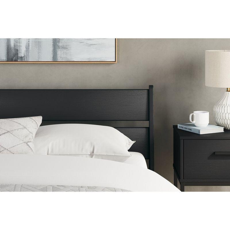 Signature Design by Ashley Socalle Queen Panel Headboard in Matte Black Finish