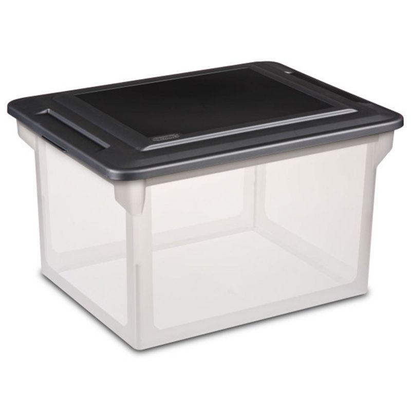 Sterilite Convenient Versatile Clear Organizing Storage File Box w/Lid