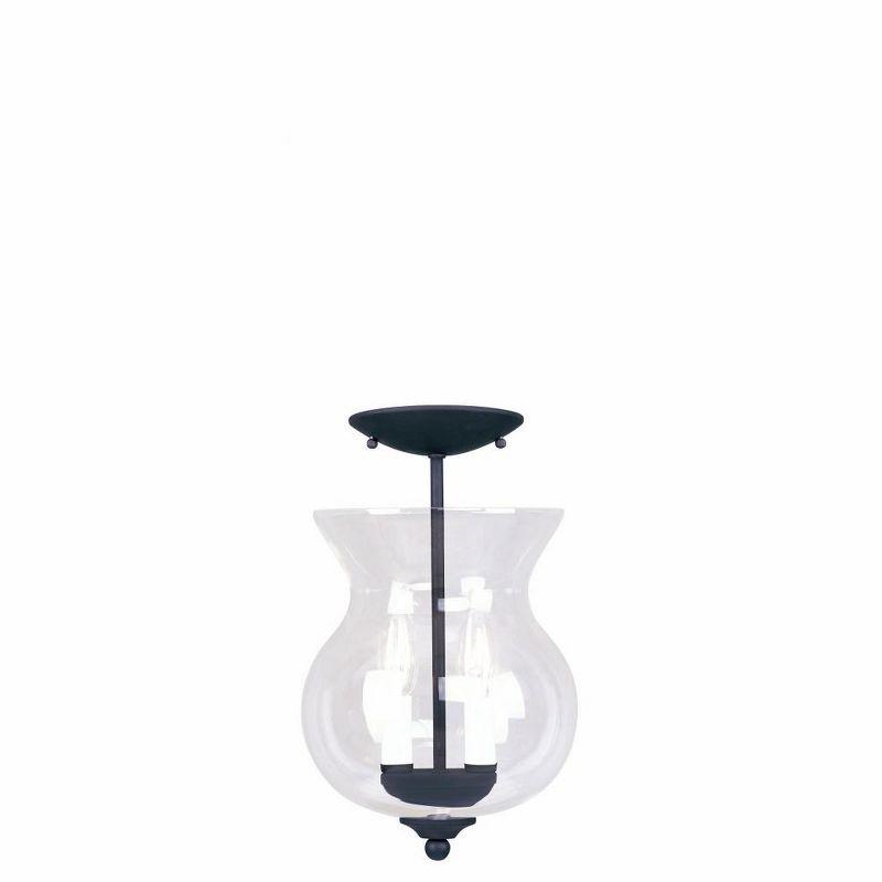 Heritage Black Mini Pendant with Clear Glass Shade