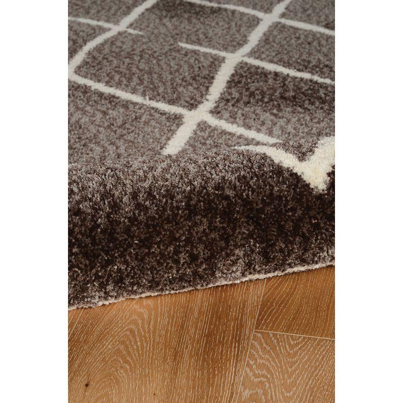 5'x7' Marrakech Zip Rug Gray/Ivory - Linon: Contemporary Tufted Accent, Medium Pile, Indoor Rectangle Rug