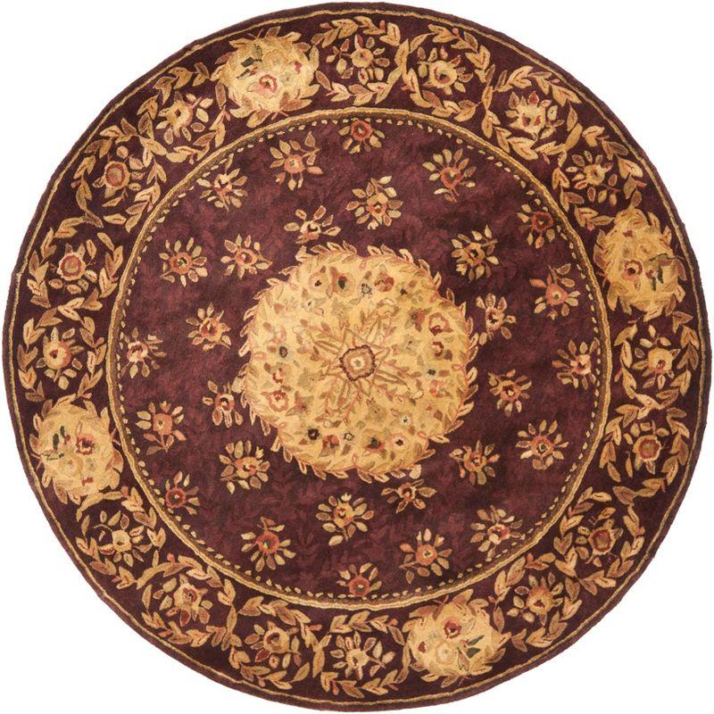 Elegant Empire Red Hand-Tufted Wool Round Rug - 6'