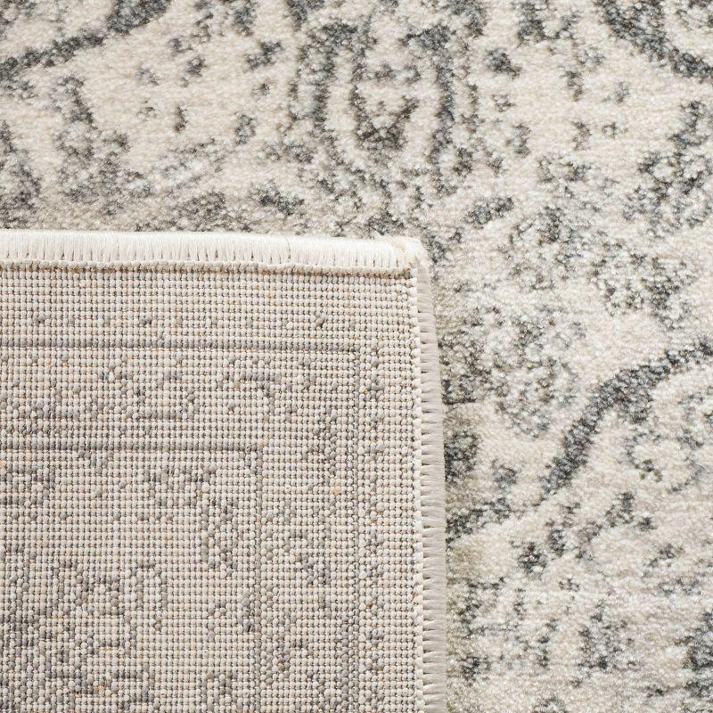 Carnegie CNG691 Power Loomed Runner Rug - Cream/Dark Grey - 2'3"x12' - Safavieh.