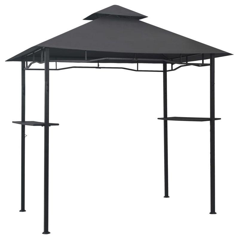 vidaXL 7.9 Ft. W x 4.9 Ft. D Anthracite Steel Party Tent Gazebo
