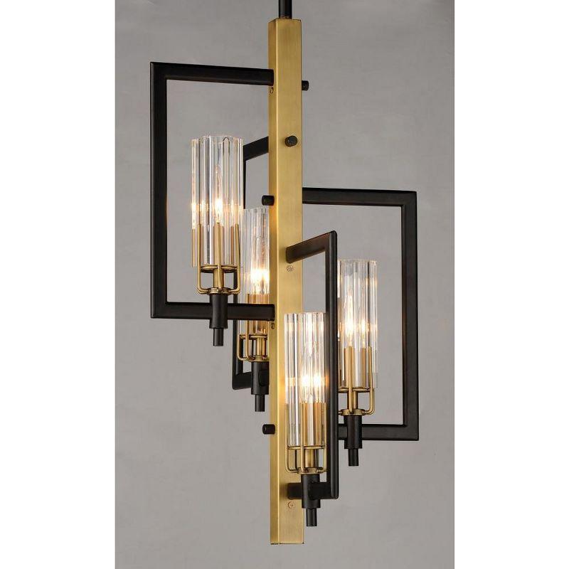 Maxim Lighting Flambeau 4 - Light Pendant in  Black/Antique Brass