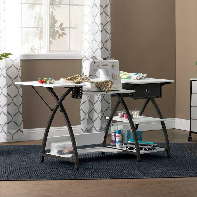 Sew Ready 56.8'' x 23.5'' Sewing Table with Sewing Machine Platform