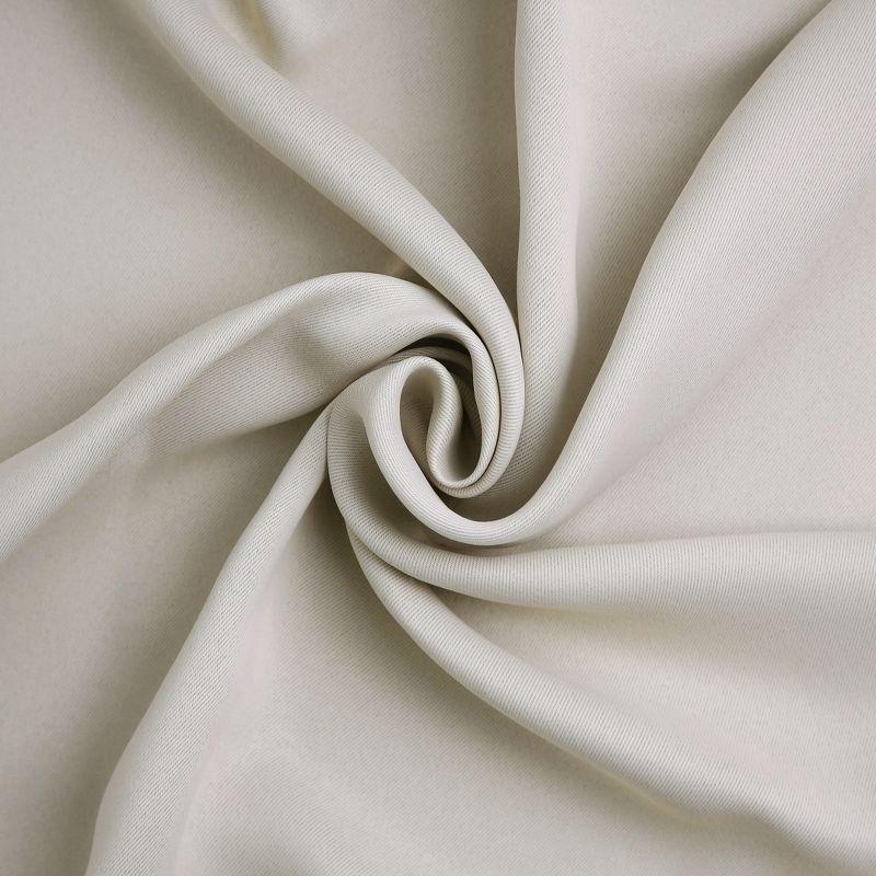 54"x108" Sun Zero Blackout Kenneth Energy Saving Grommet Curtain Panel Pearl: Modern Thermal Insulated Noise Reduction