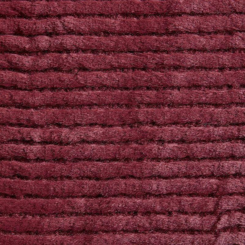 Eddie Bauer Eddie Bauer Ribbed Textured Stripe Solid Plush Throw Blanket