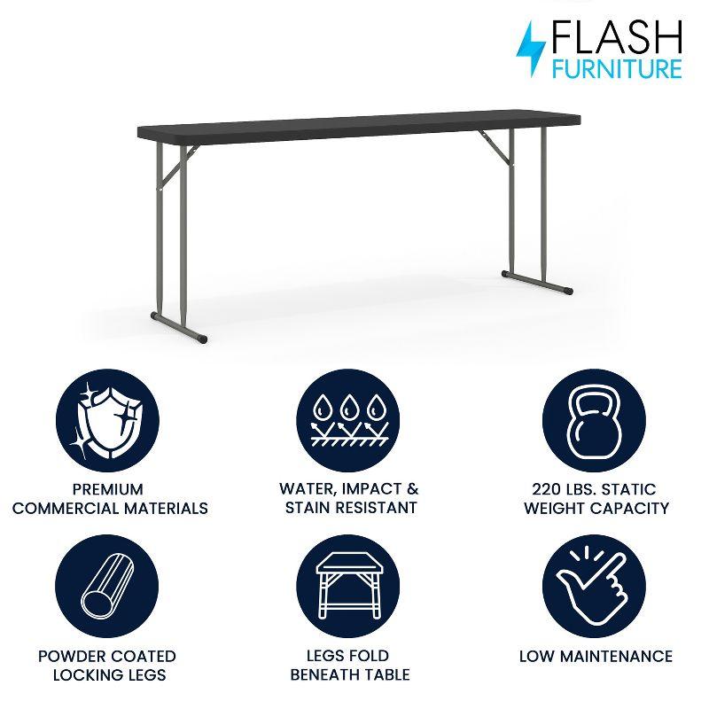 Parker Rectangular Plastic Folding Training and Event Table