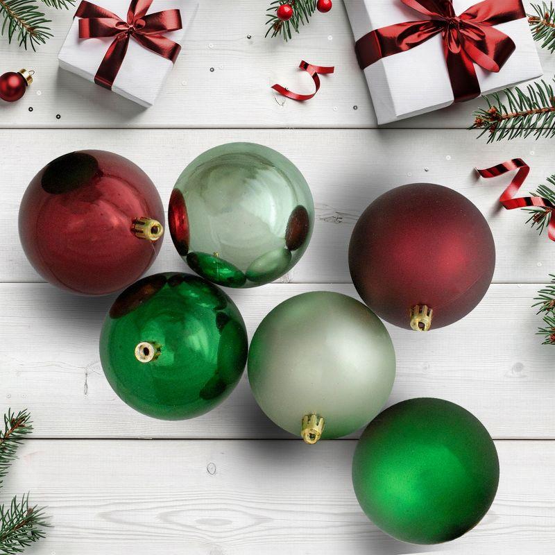 Shatterproof 2-Finish Christmas Ball Ornaments