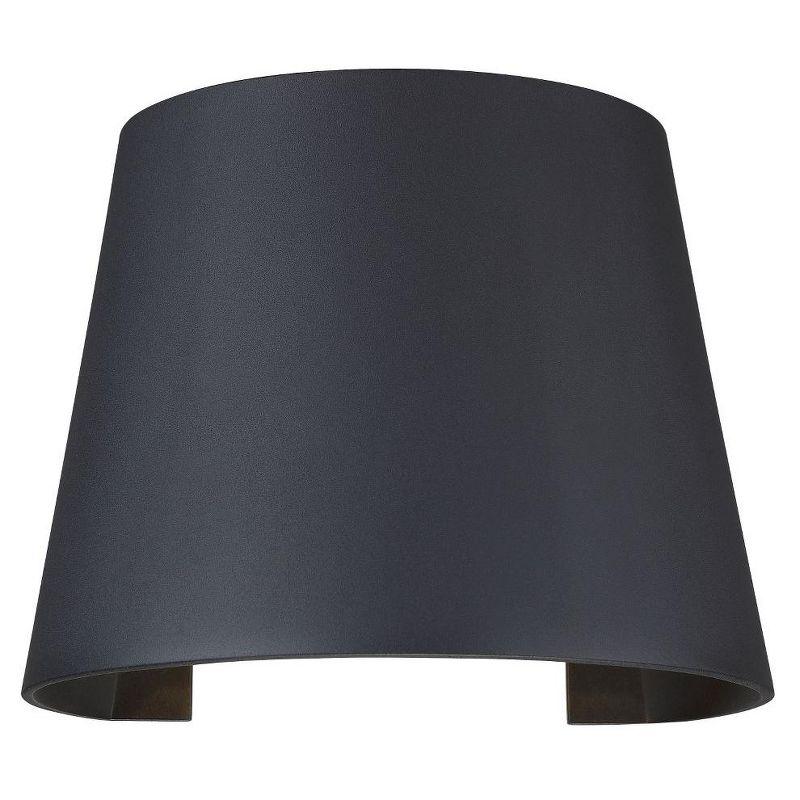 Black Aluminum Cone LED Outdoor Wall Sconce