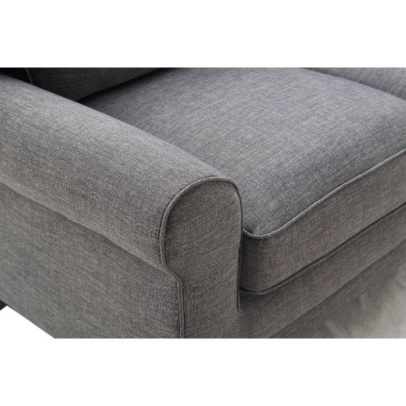 Serta Copenhagen 61" Rolled Arm Sofa, Easy Care Fabric, Soft Pillow Back, Pocket Coil Seat Cushions