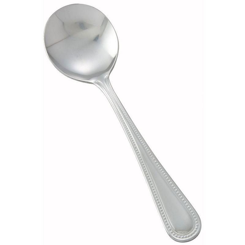Winco Dots Stainless-Steel Bouillon Spoon, Heavyweight, 6.75" (12 Pack) (Set of 12)