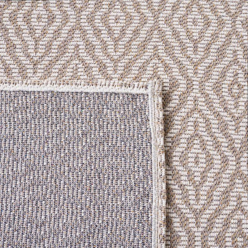 Martha Stewart Rugs Martha Stewart Cotton Geometric Rug in Taupe