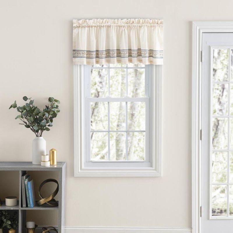 Ellis Curtain Richmark 1.5" Rod Pocket Tailored Valance for Windows 70" x 15" Natural