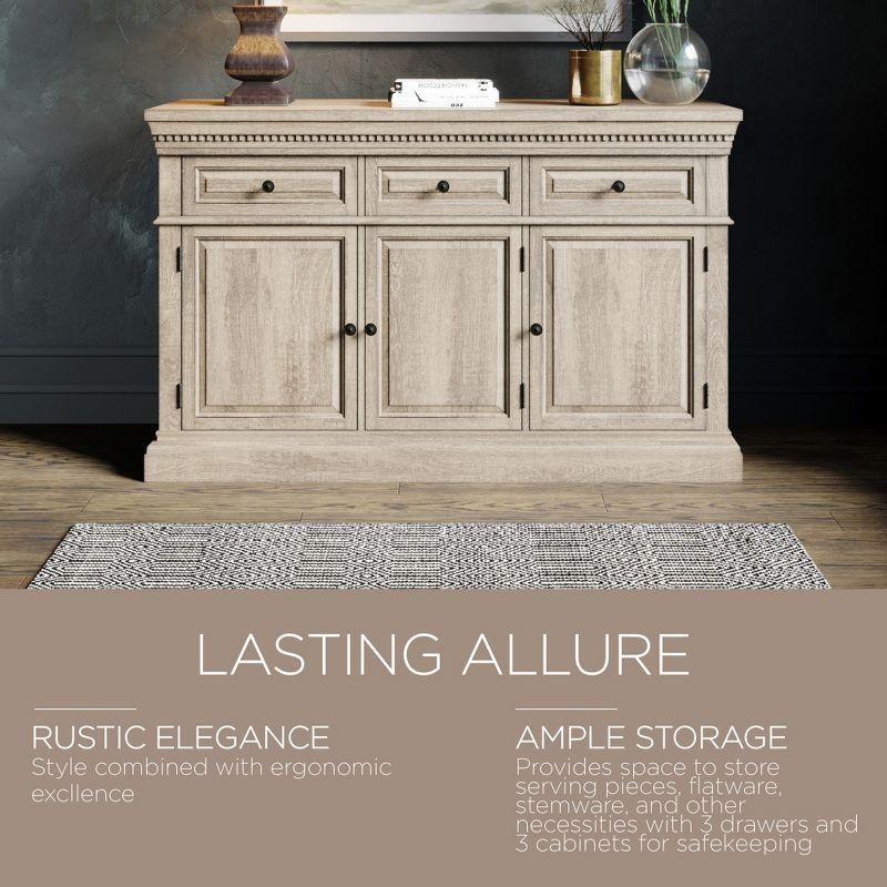 Maven Lane Theo Wooden Sideboard in Antiqued Finish