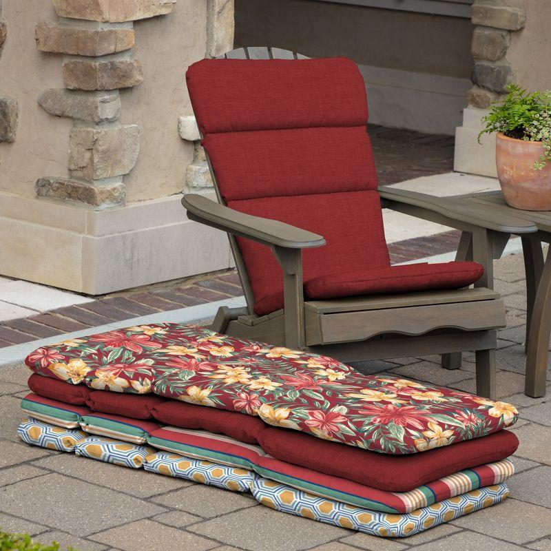 ARDEN Outdoor Rocking Chair or Adirondack Cushion, 20 x 17, Water Repellent, Fade Resistant 17 x 20, Ruby Red Leala