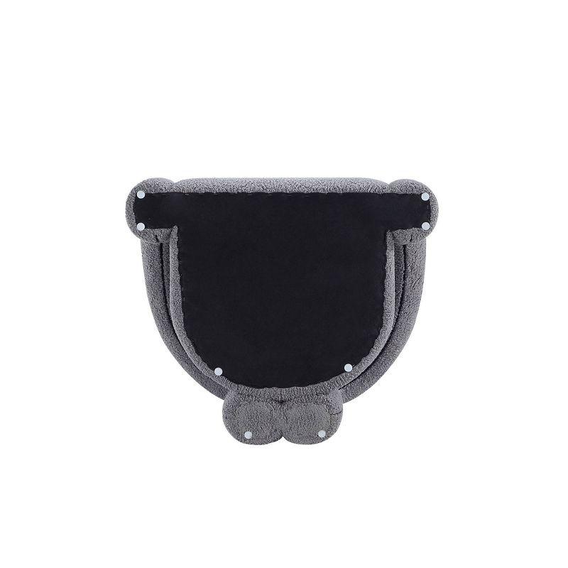 Manhattan Comfort Darian Modern Boucle Upholstered Accent Chair Gray: Pine Frame, Foam Cushion, No Assembly Required