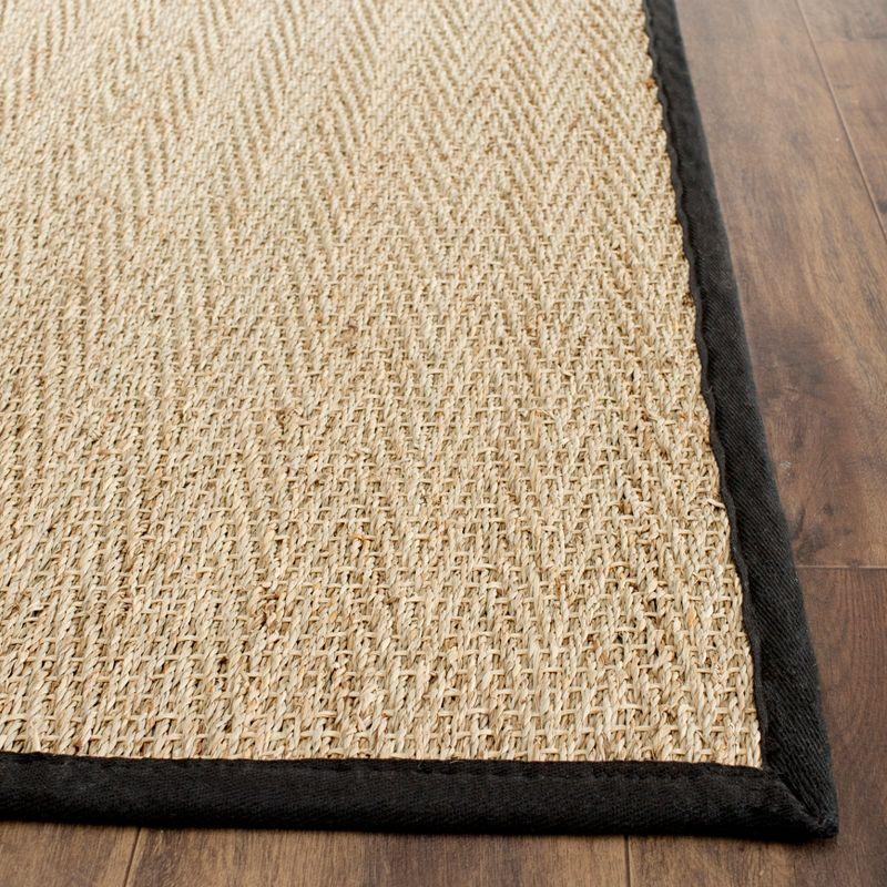 Natural Fiber NF115 Power Loomed Runner Rug - Natural/Black - 2'6"x20' - Safavieh.