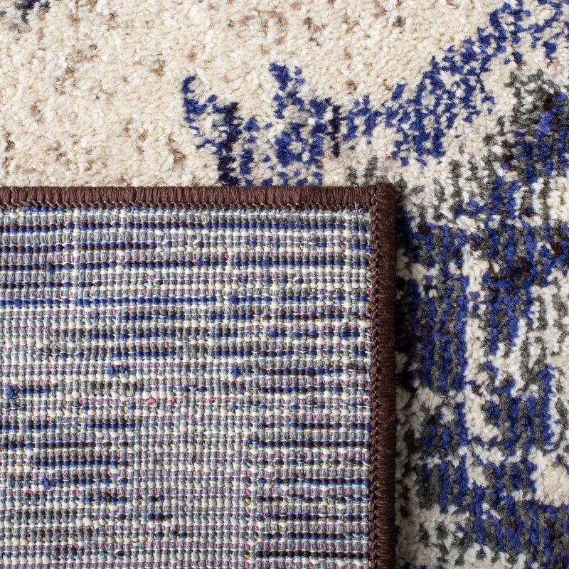 Madison MAD484 Power Loomed Indoor Area Rug - Black Purple/Beige - 4'x6' - Safavieh