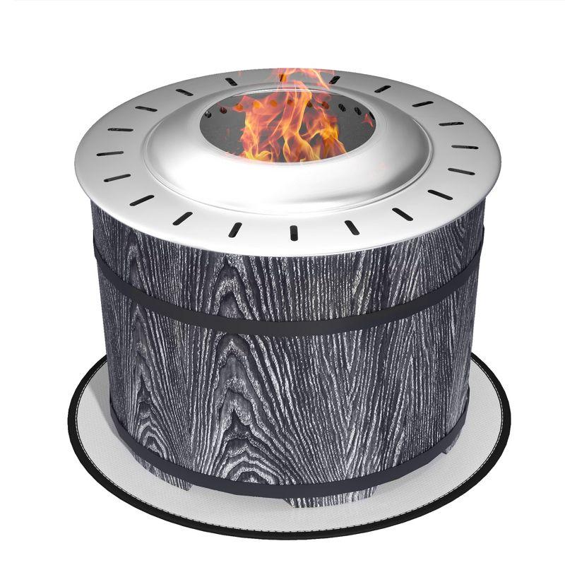 Outsunny 20.5" H x 20.5" W Stainless Steel Wood Burning Outdoor Fire Pit