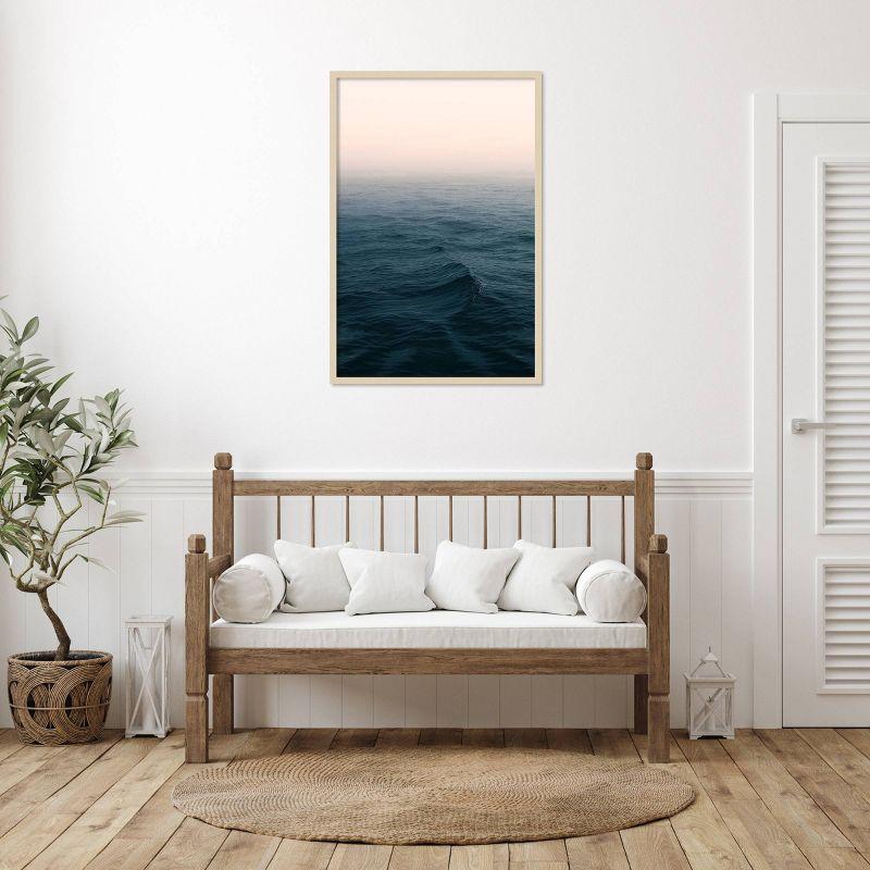 28"x41" Ocean 5 by Ian Winstanley Wood Framed Wall Art Print Brown - Amanti Art: Modern Style, Acrylic & Fir Wood, Vertical Lithograph