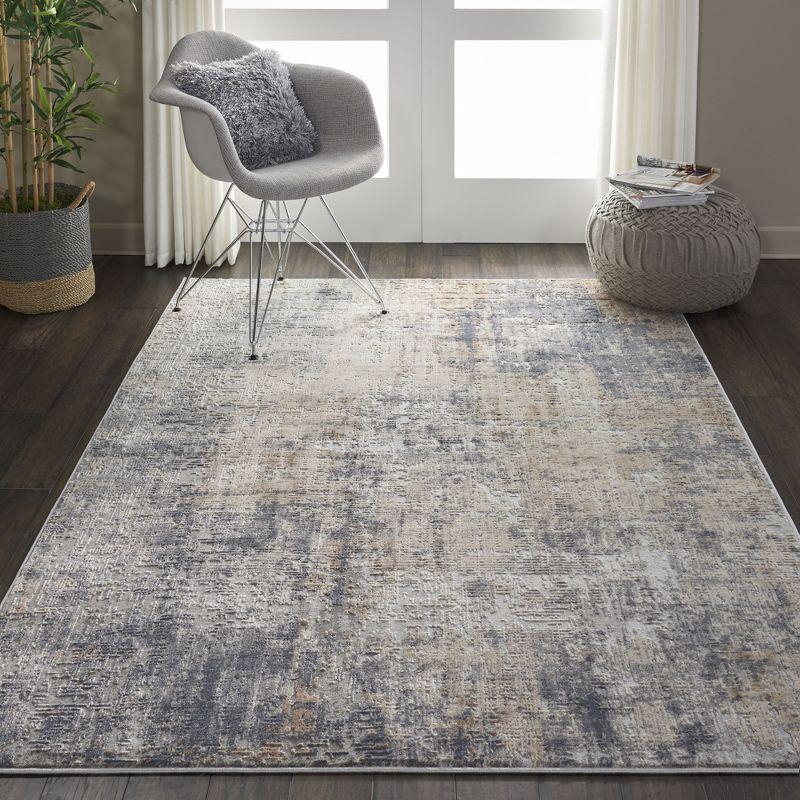 Nourison Rustic Textures Abstract Indoor Area Rug Grey/Beige 5'3" x 7'3"