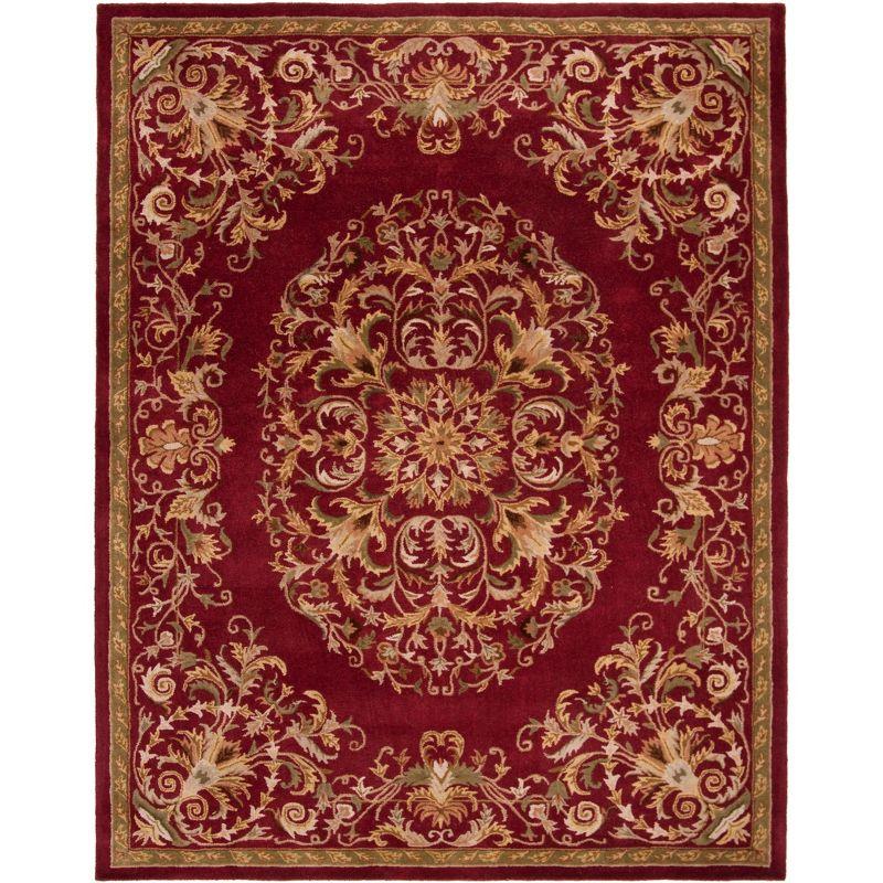 Heritage HG640 Handmade Area Rug - 7'6"x9'6" - Red - Safavieh