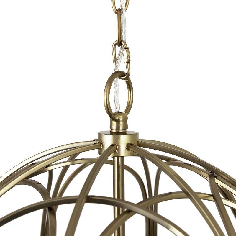 Yosemite Home Decor Brass 6-Light Brass Chandelier