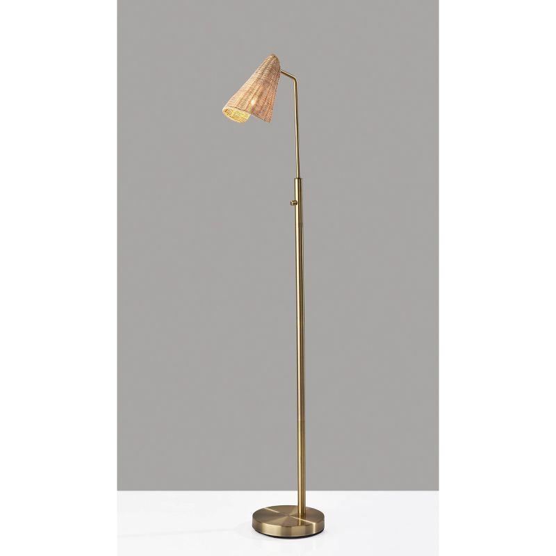 Cove Floor Lamp Antique Brass - Adesso