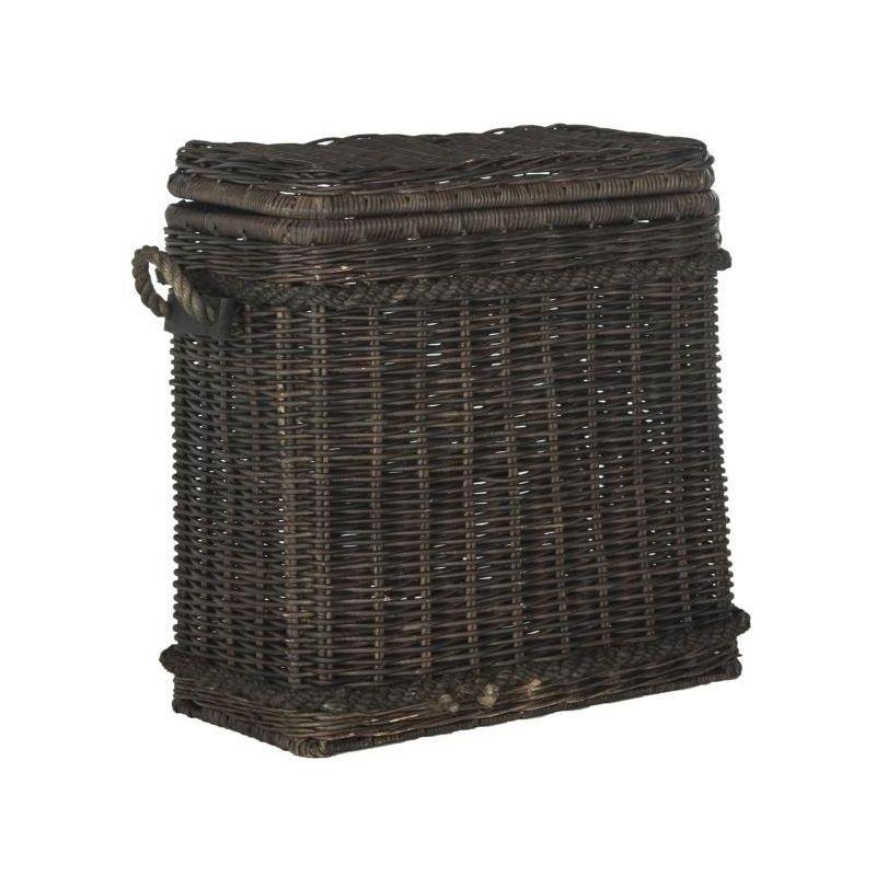 Sidonie Wicker Hamper - Dark Natural - Safavieh