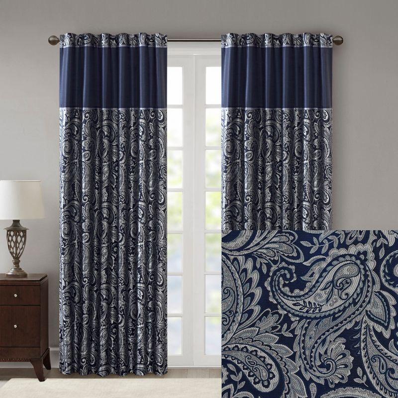 Aubrey Jacquard Curtain Panel Pair