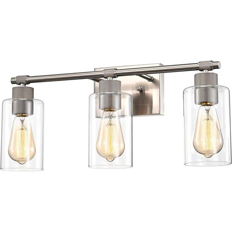Chloe Lighting Mercy Contemporary 3 Light Brushed Nickel Bath Vanity Fixture 22" Width