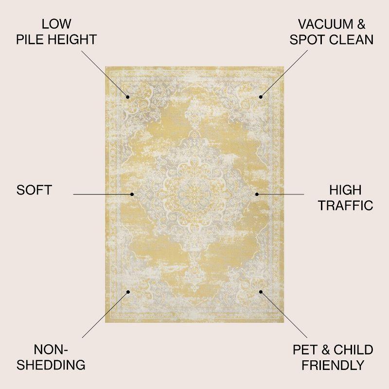 Alhambra Ornate Medallion Modern Indoor Area Rug - JONATHAN Y