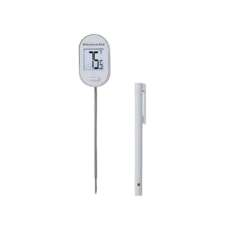 KitchenAid Digital Pivoting Kitchen Cooking Thermometer White: Meat & Food Thermometer, Digital Display, -40 to 482°F