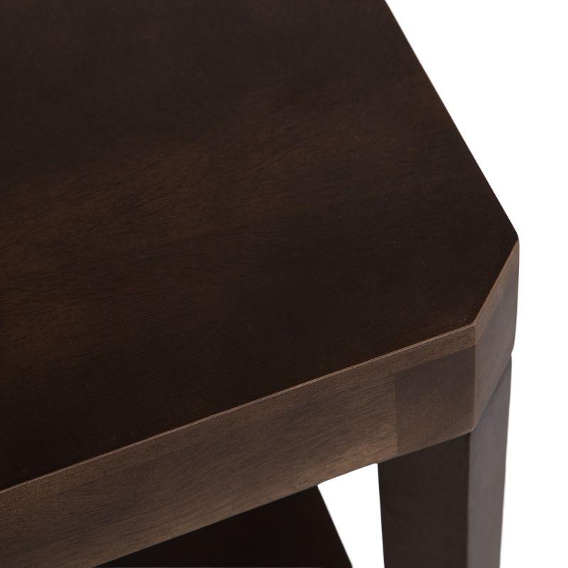 Kate and Laurel Talcott Wood Side Table, 22x14x26, Mocha