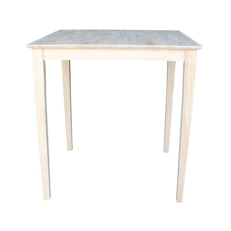 36" Square Solid Wood Counter Height Table with Shaker Legs